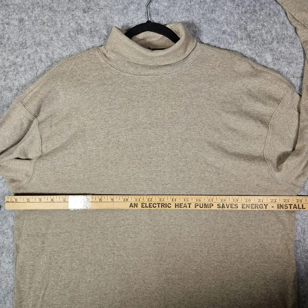 VTG Banana Republic Mens Beige Long Sleeve Turtleneck Sweater Dad Artist Size XL